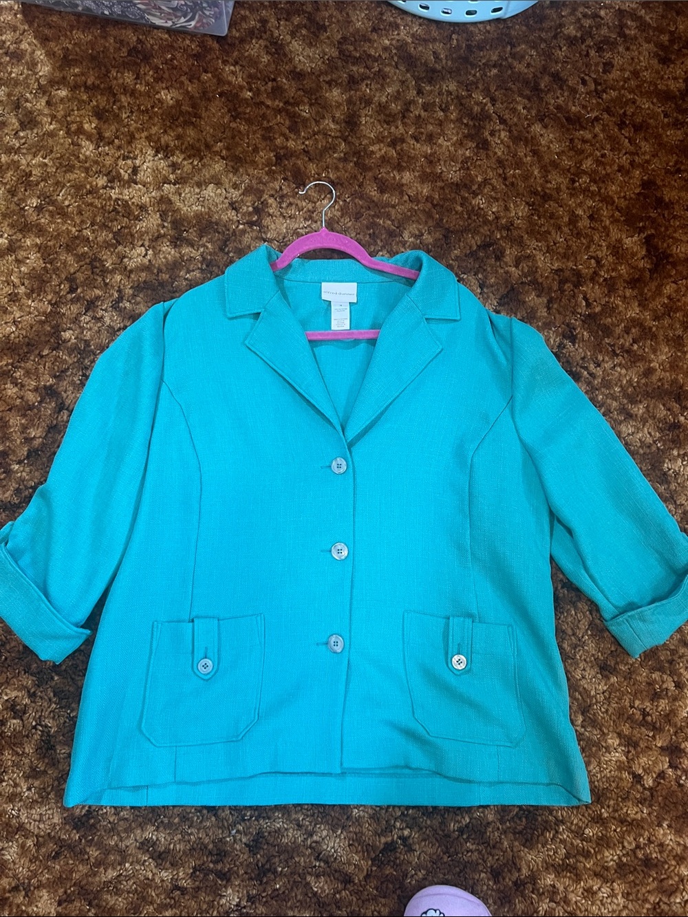 Women's green Button-Front Jacket